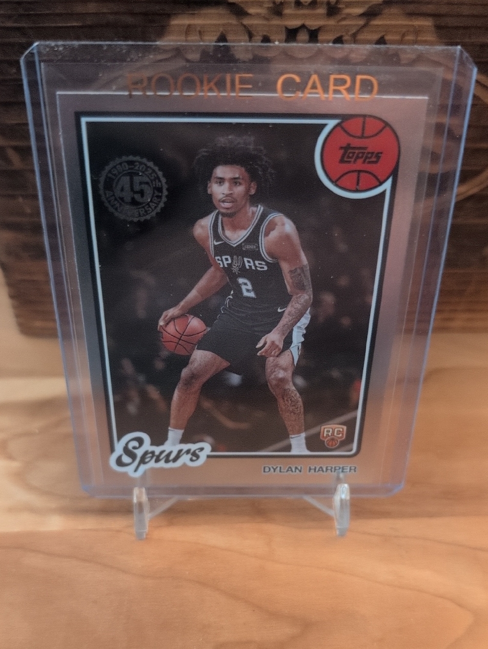 2025-26 Topps Dylan Harper Holo Foil Rookie Card 45th Anniversary Spurs